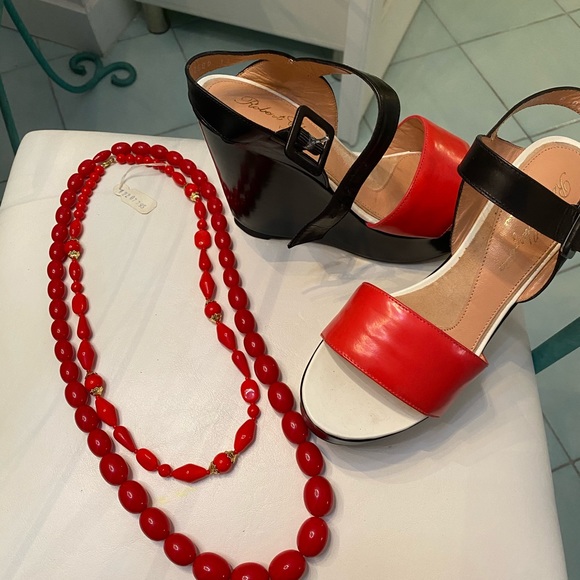 Robert Clergerie France Size 7 wedges with flare - Picture 6 of 7